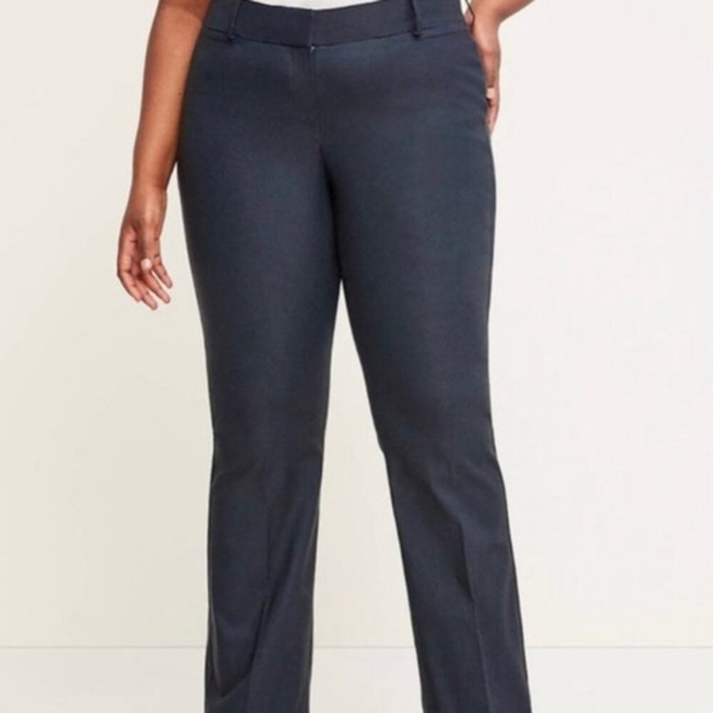 Lane Bryant The Allie Signature Bootcut Navy Work Pants Trousers 26 SHORT